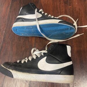 Nike Black and White High-Top Sneakers